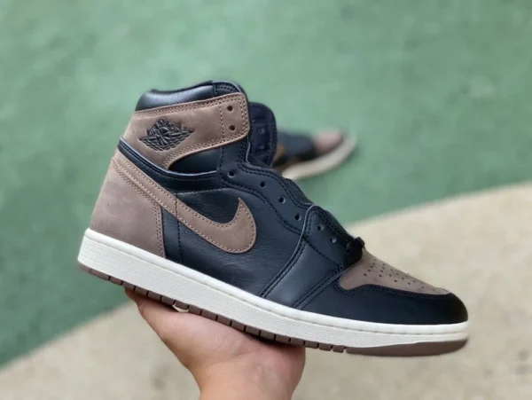 aj1 noir marron moka version LJR produit Air Jordan 1 High OG "Palomino" cuir moka haut marron noir moka noir marron cuir petit