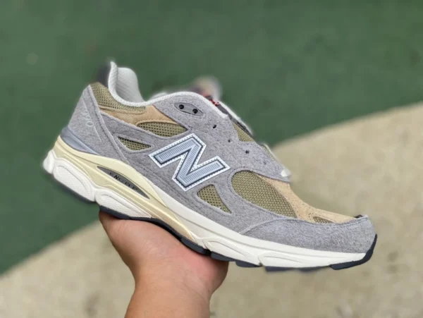 NB990v3 gris marron New Balance Teddy Made série NB 990V3 chaussures de course basses pour hommes et femmes, gris marron M990TG3