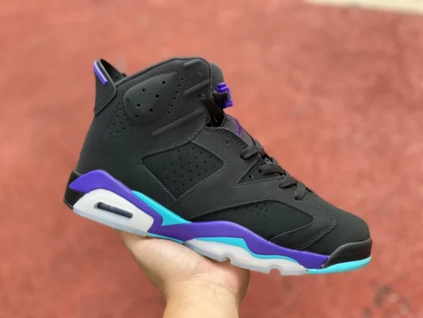 aj6 noir et violet Air Jordan AJ6 Retro "Aqua" noir et violet CT8529-004