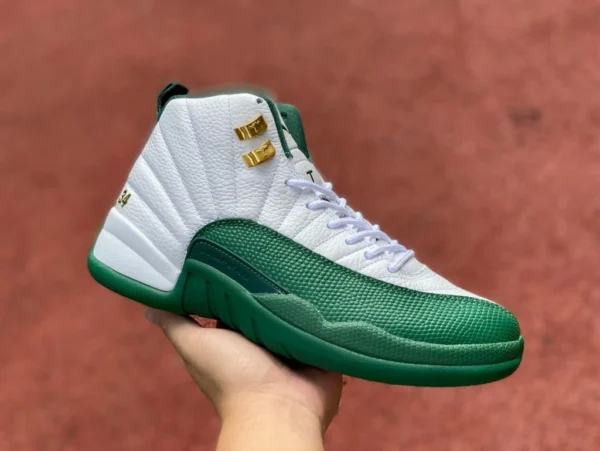 aj12 blanc vert Air Jordan 12 AJ12 blanc vert vert chanceux 136001-063