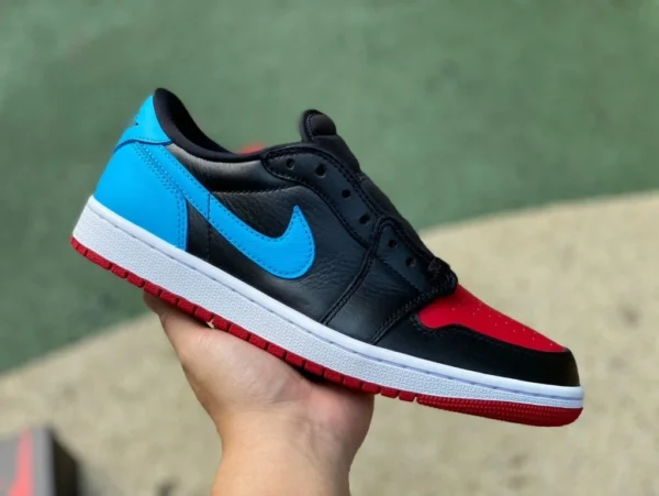 aj1 reverse police light low dg pur original Air Jordan 1 Low OG AJ1 reverse police light noir rouge bleu chaussures de basket-ball basses CZ0775-046