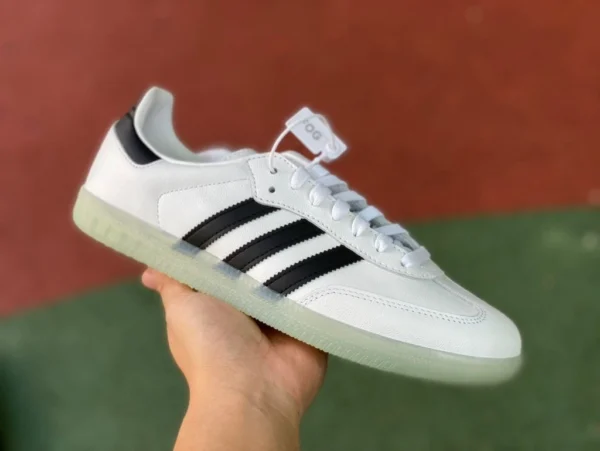 Adidas formation fond transparent blanc et noir Adidas Samba x Jason Dill joint noir et blanc bas rétro classique chaussures décontractées GZ4730