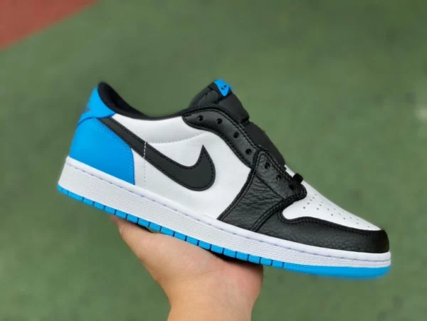 aj1 noir et blanc bleu bas édition spéciale Air Jordan 1 Retro Low AJ1LOW blanc et bleu petit éclair CZ0790-104 produit par LJR