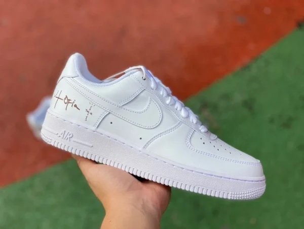 Air Force blanc pur ts joint Travis Scott x Nike Air Force 1 Low AF1 baskets basses Air Force One blanc pur CW2288-111