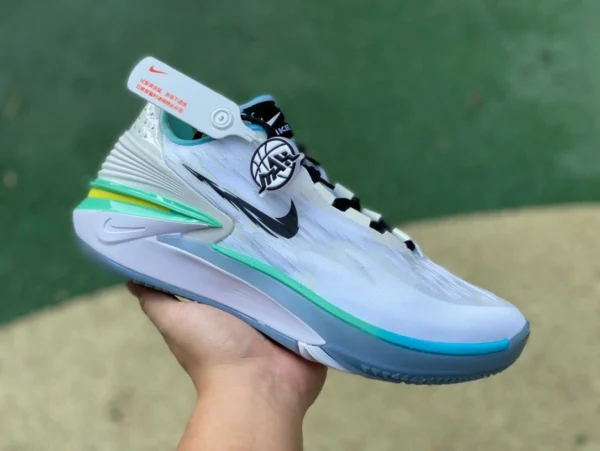 La version originale pure GT20 blanche, verte et bleue prend en charge la série de combat actuelle Nike Air Zoom GT2 chaussures de basket-ball à amorti bas DJ6013103