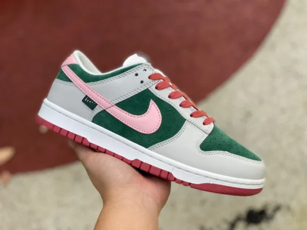 Dunk blanc rose vert pastèque Nike chaussures pour femmes Dunk Low blanc rose vert sonore rose pastèque canard mandarin baskets rétro FN8923061