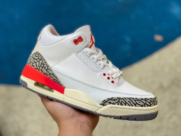 aj3 blanc et rouge ancien nouveau AIR JORDAN 3 GEORGIA PEACH SORTIE ÉTÉ 2024 modèle ck9246121