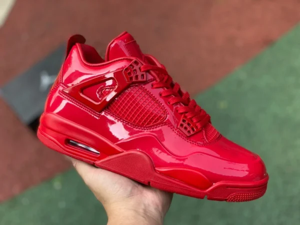 aj4 cuir verni rouge Air Jordan 4 Lab4 rouge AJ4 cuir verni rouge 4 chaussures de basket 719864600