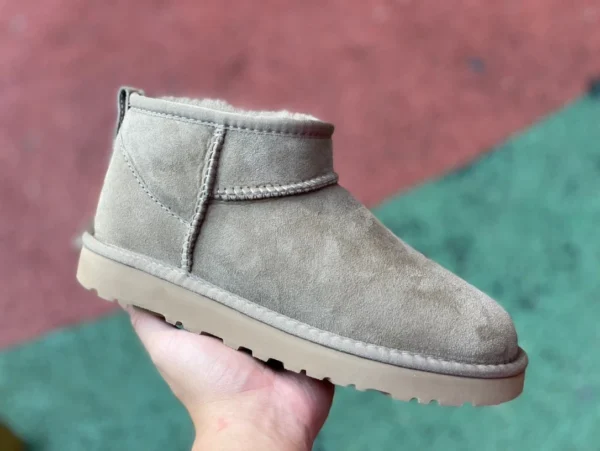 UGG coton chaussures à semelles épaisses mi-haut vert clair UGG Tasman daim simple décontracté mode coton pantoufles pour femmes