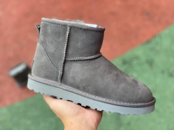 UGG coton chaussures haut gris UGG Tasman daim simple décontracté mode coton pantoufles pour femmes