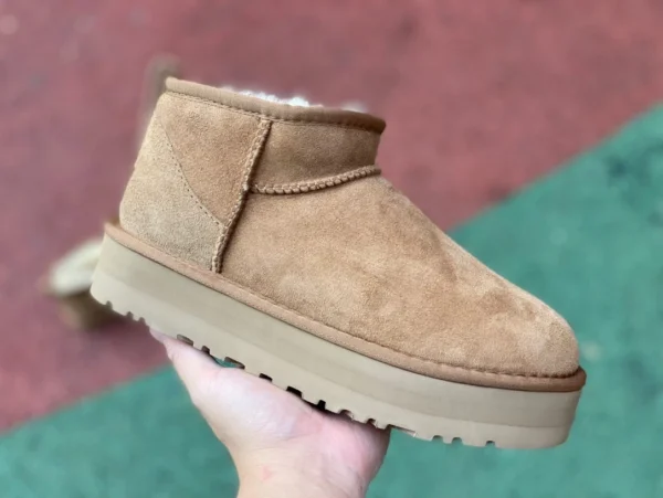 UGG coton chaussures semelle épaisse mi-haut marron UGG Tasman daim simple décontracté mode coton pantoufles pour femmes