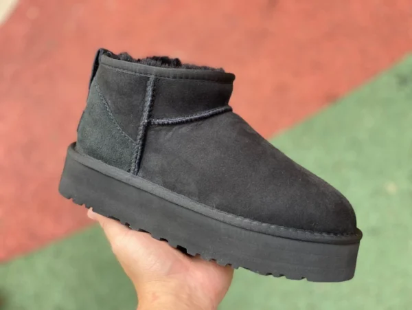 UGG coton chaussures semelle épaisse mi-haut noir UGG Tasman daim simple décontracté mode coton pantoufles pour femmes