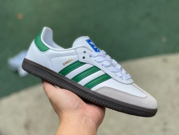 Adidas blanc gris vert pur original cuir première couche adidas originals Samba OG baskets décontractées IG1024