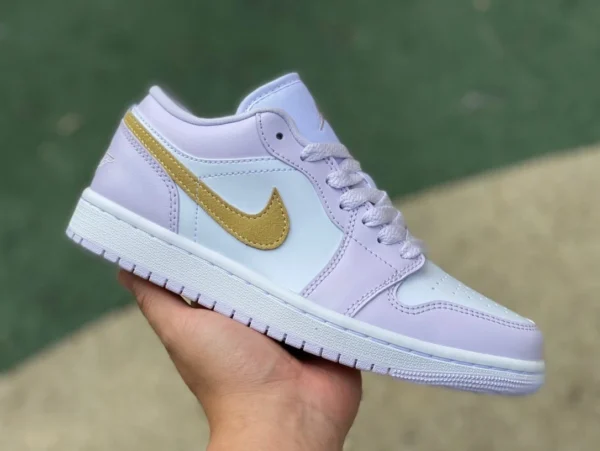 aj1 blanc violet bas pur original Air Jordan 1 Low AJ1 blanc violet bas rétro DC0774-501