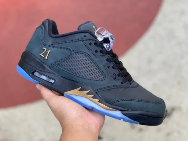 aj5 noir or bas Air Jordan 5 Low noir or rétro hommes et femmes mi-haut chaussures de basket-ball de sport décontracté DJ1094-001