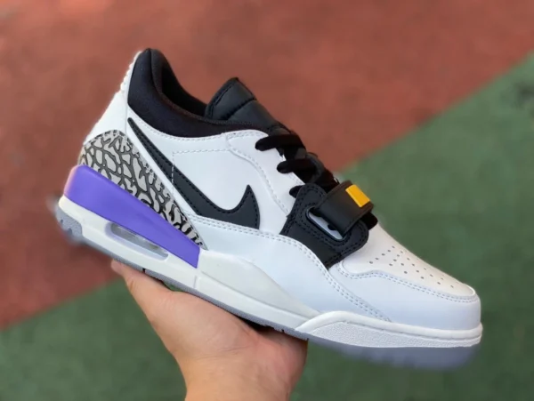 aj312 blanc et violet Lakers low dx version Air Jordan Legacy 312 Low chaussures de basket-ball rétro basses résistantes à l'usure CD7069-105