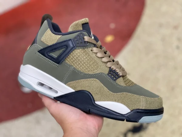 aj4 patch vert militaire version économique de Air Jordan 4 Craft « Olive » vert militaire AJ4 FB9927-200