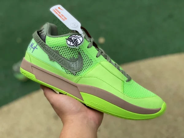 Morant ja1 vert version originale pure destructrice du monde prend en charge la série de combat réelle nike 2023 été nouvelles chaussures de basket-ball de combat réelles respirantes et légères Morant JA 1 EP FV6097-3