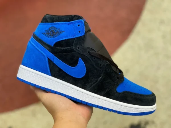 aj1 bleu royal Air Jordan 1 AJ1 chaussures de basket-ball rétro montantes en daim bleu royal DZ5485-042