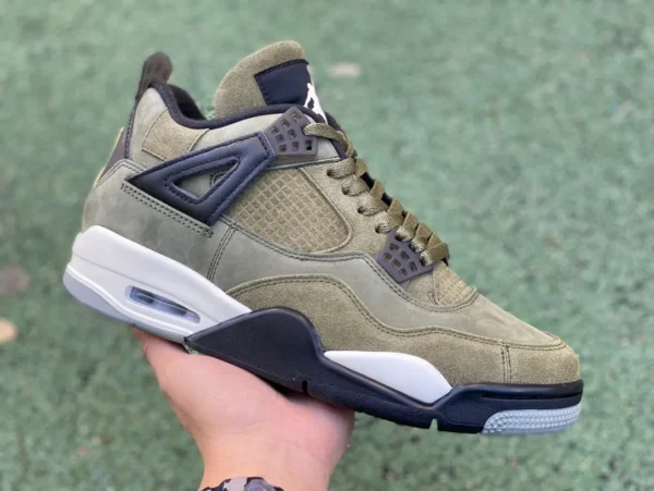 aj4 militaire vert coupe pur original Air Jordan 4 "Olive" AJ4 militaire vert rétro chaussures de basket-ball FB9927-200