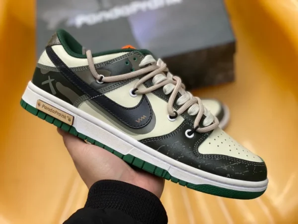 Dunk strap beige noir vert Nike Dunk Low Panda blague de la forêt à travers le minerai sauvage vert militaire rétro baskets basses Morandi DD1391-300