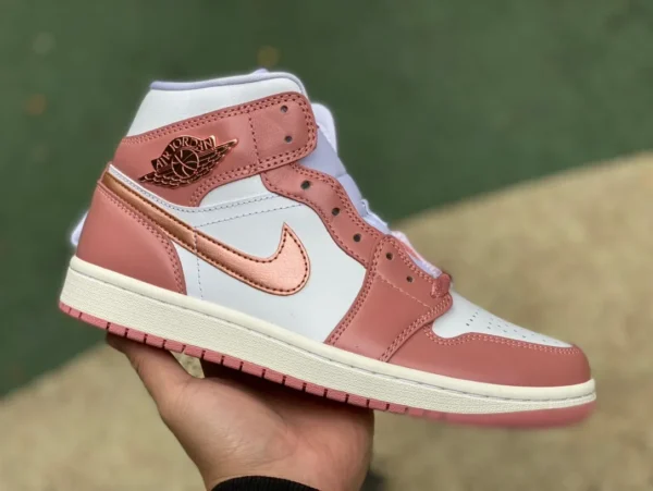 aj1mid rose rose pur original Air Jordan 1 Mid SE AJ1 rose rose rose mi-haut rétro chaussures de basket-ball FB9892-670