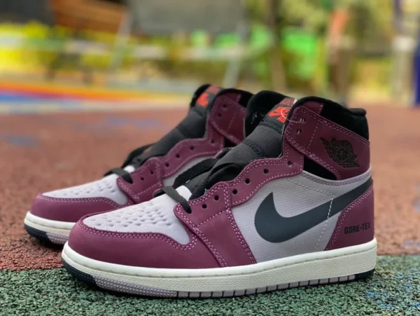 aj1 haut noir et violet Air Jordan 1 AJ1 noir et violet imperméable 3M haut réfléchissant DB2889-500