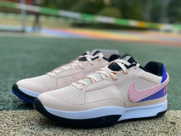 Morant JA1 riz rose bleu monde pure version originale prend en charge la série de combat réelle, nike 2023 été nouvelles Morant JA 1 EP chaussures de basket-ball de combat réelles respirantes et légères DX2294-802