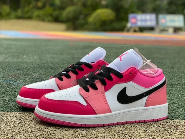 aj1 coutures rouges et roses basses Air Jordan 1 low AJ1 coutures rouges et roses chaussures de basket-ball basses pour femmes 553560-162