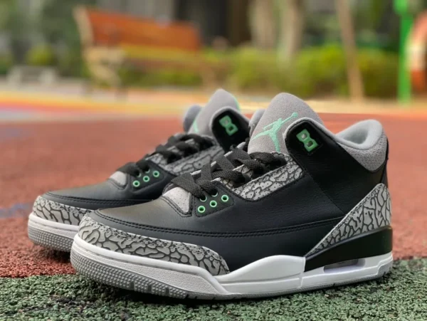 aj3 noir et vert Tiffany Air Jordan 3 Green Glow CT8532-031