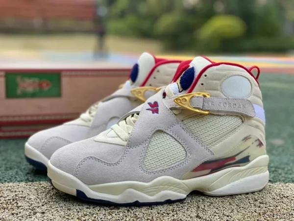 aj8 montante blanche et rouge SoleFly x Jordan Air Jordan 8 AJ8 FJ2850-107