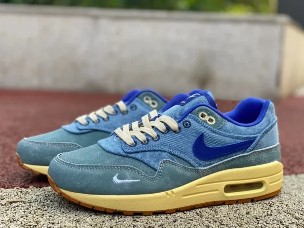 Max1 denim bleu Nike Air Max1 Premium denim bleu bas chaussures de course rétro DV3050-300