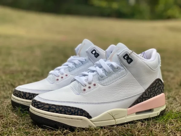 aj3 Sakura Rose T1 Pure Original Air Jordan 3 AJ3 Blanc Marron Rose Moka Rose Chaussures de basket rétro pour hommes et femmes CK9246-102