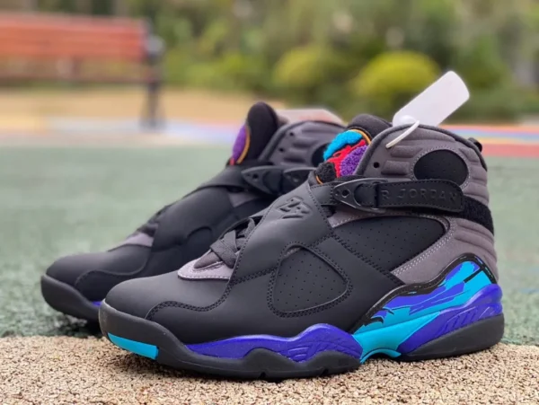 aj8 noir et violet Air Jordan 8 Retro Aqua AJ8 All-star noir et violet 305381-025