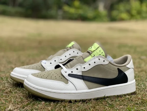 aj1 barbe basse avocat T1 pur original Air Jordan 1 Low Golf TS joint barbe 6.0 vert olive FZ3124-200