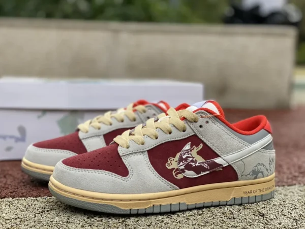 Dunk Gris Rouge Dragon Année Limitée NikelDunk low FJ5429-133