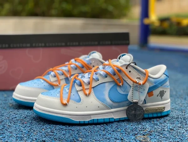 Dunk Summer Clear Cloud Strap Nike Dunk Low FZBB Summer Clear Cloud Clear Sky Love Gift Box Fire Paint Enveloppe Baskets basses Caroline du Nord Bleu DV0831-001