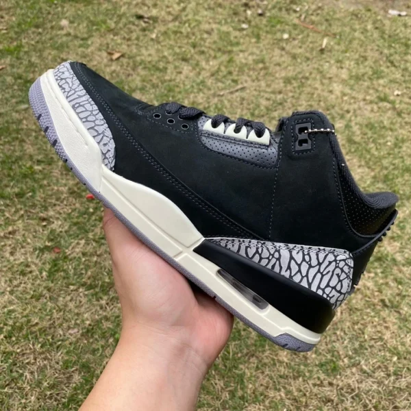 aj3 noir lait de coco t1 pur original Air Jordan 3 AJ3 noir motif éclaté rétro mi-haut chaussures de basket CK9246-001