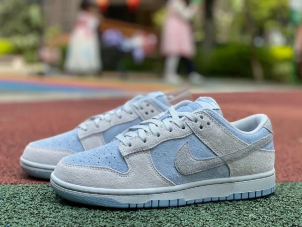 Dunk gris blanc bleu Nike Dunk Low gris blanc bleu Frozen chaussures de skateboard en daim FZ3779 025