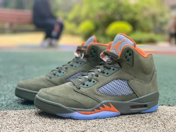 aj5 vert olive spécial pour ljr produit Air Jordan 5 RetroOlive AJ5 vert olive haut DD0587-308