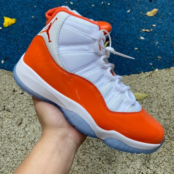 aj11 Blanc Orange Haut Air Jordan 11 378037-002