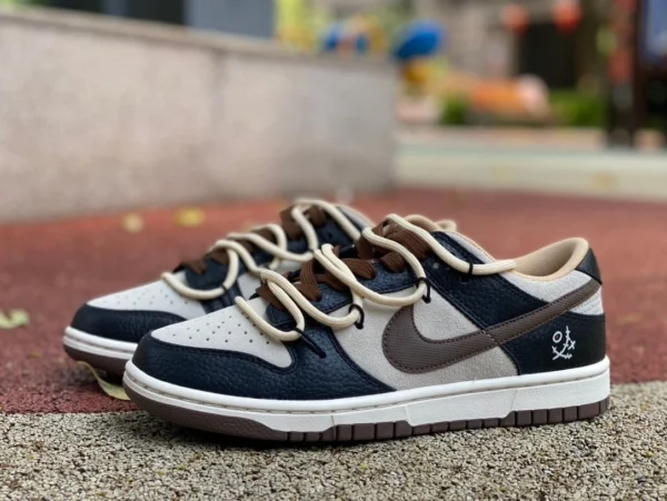 Dunk straps beige noir marron Nike Dunk Low rétro Coastal Street classique polyvalent baskets basses blanc marron DR9704-200