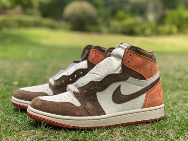 aj1 cacao marron Air Jordan 1High OG AJ1 cacao marron rétro blanc cassé orange marron FQ2941-200