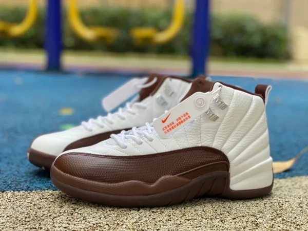 aj12 blanc marron haut Air jordan 12 chocolat blanc marron fz5026-100