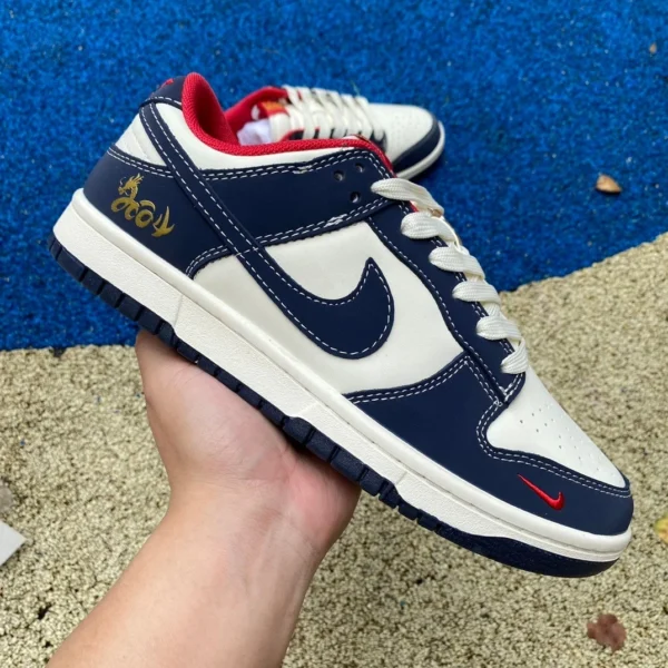 Dunk blanc bleu rouge Année du Dragon édition limitée Nike Dunk Low Année du Dragon Ao Bingsan Prince baskets basses décontractées XP8802-953