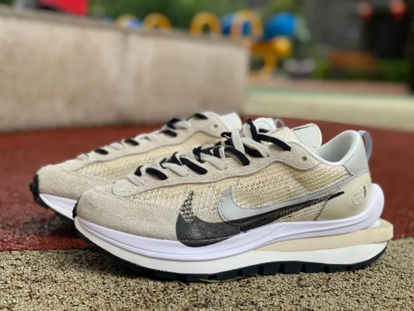 Sacai3.0 riz blanc mesh Nike Vaporwaffle x Sacai joint sésame kaki CV1363-101