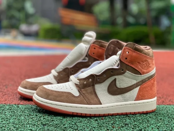 aj1 cacao marron petits guerriers en terre cuite Air Jordan 1High OG AJ1 cacao marron rétro chaussures de basket-ball FQ2941-200