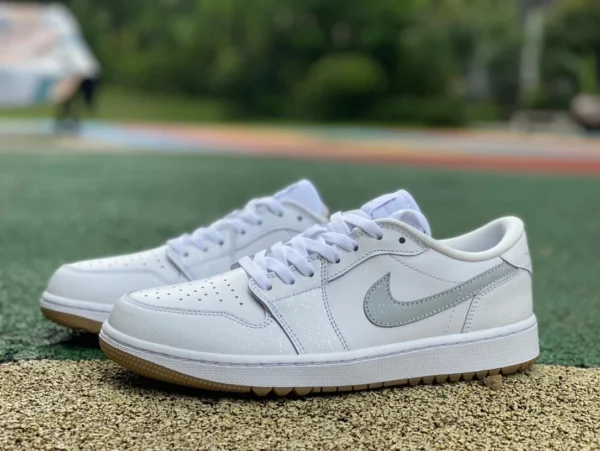 aj1 golf blanc gris bas dt pur original Air Jordan 1 Low Golf AJ1 blanc rétro chaussures de basket-ball DD9315-111