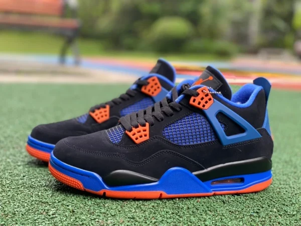 aj4 Knights Knicks pièce coupée pure original, Air Jordan 4 Retro Cavs Knight noir orange 308497-027