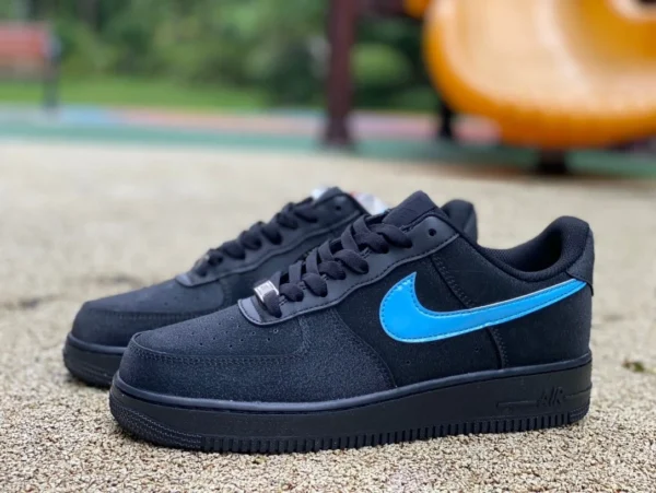 Air Force AF1 noir et bleu Nike/Nike Air Force 1 BY YOU baskets résistantes à l'usure de sport décontractées à la mode